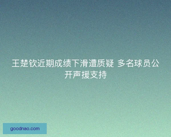 王楚钦近期成绩下滑遭质疑 多名球员公开声援支持 王楚钦近期成绩下滑遭质疑 多名球员公开声援支持